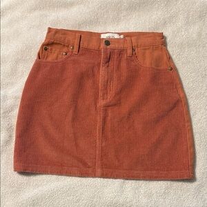 MPD Rust Corduroy Mini Skirt